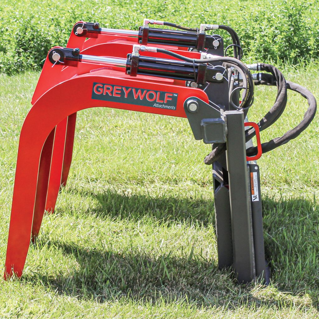 GreyWolf™ Skid Steer Double Quick Attach Grapple GreyWolf™ Attachments